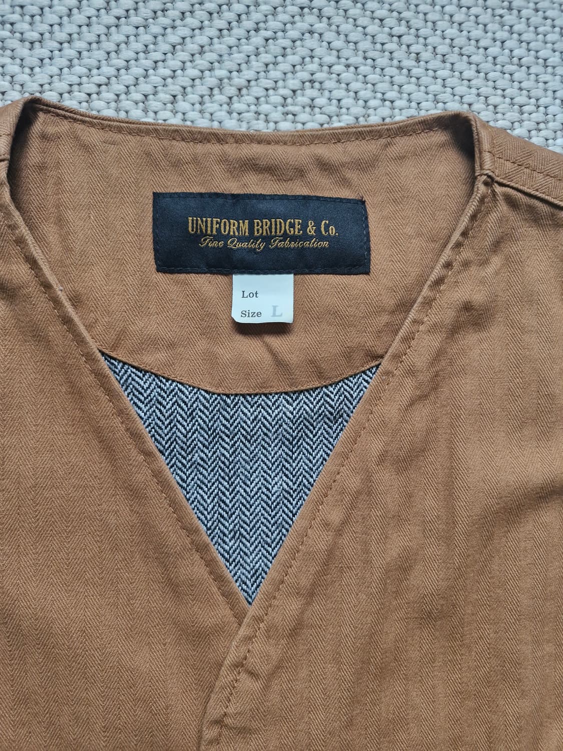 유니폼브릿지 헤링본 헌팅 베스트 L  상품이미지2