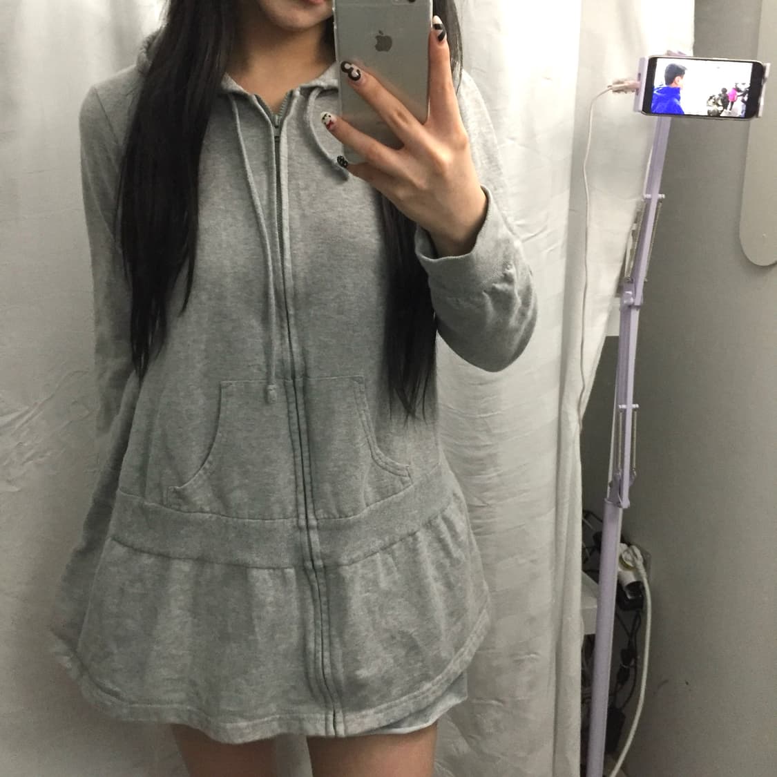 Sevradical 모리걸 히메갸루 그레이 원피스 후드집업 상품이미지2