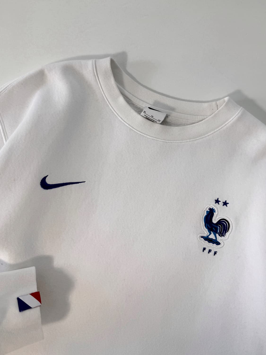 아디다스 오버사이즈 프랑스 국대 화이트 스웻 맨투맨 상품이미지2