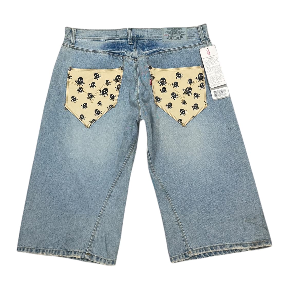 리바이스 엔지니어드 스컬 해골 Y2K 데님 반바지 34 상품이미지1