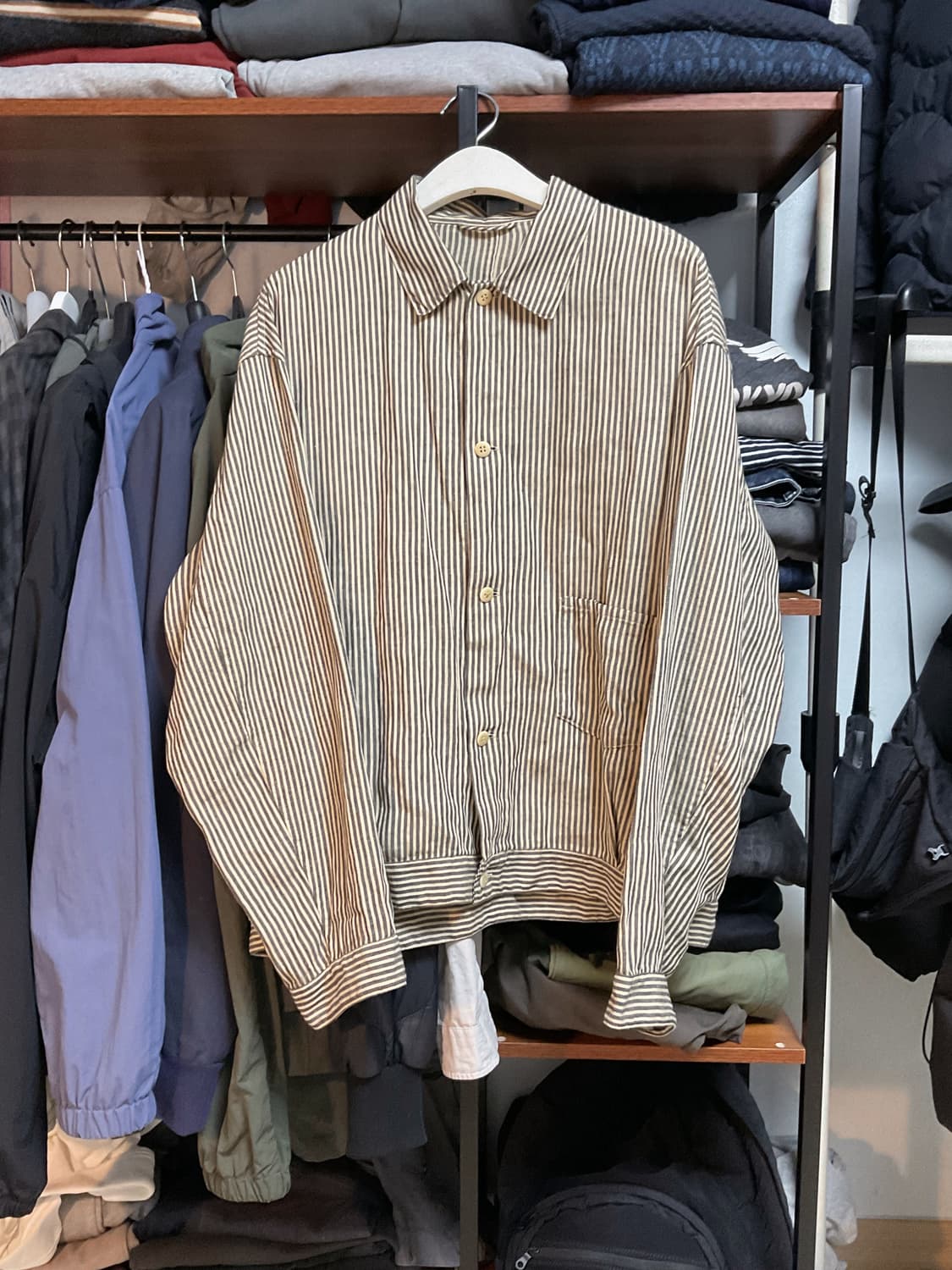 코모리 Comoli 스트라이프 블루종 3size 상품이미지1