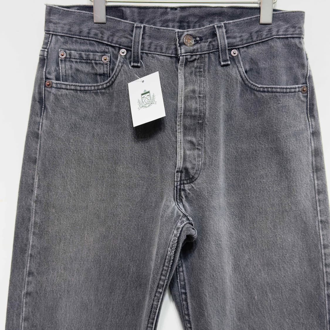 90s 리바이스 501 흑청 데님팬츠 W30 L30 상품이미지2