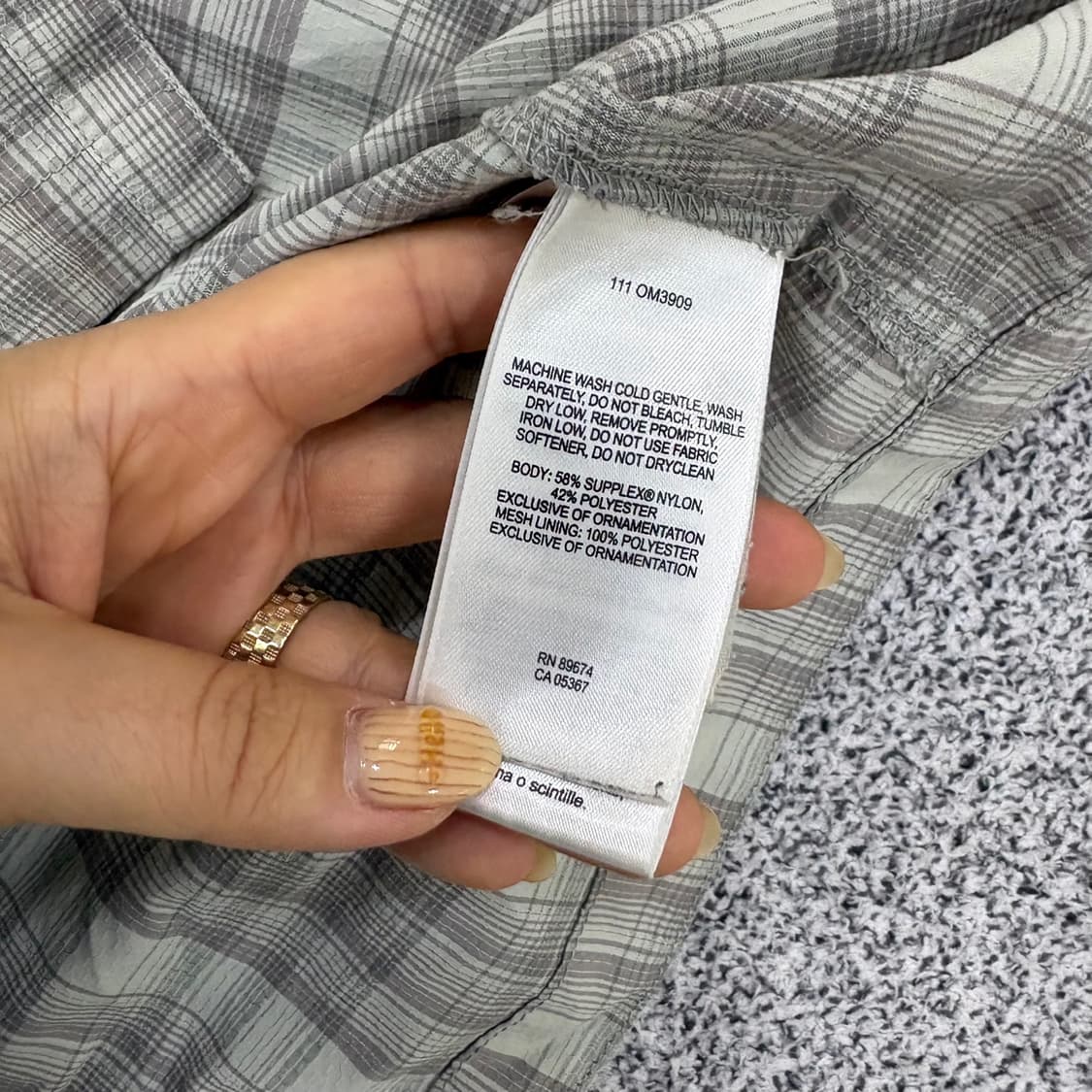 90 마운틴하드웨어 체크 반팔 셔츠 남방 0415J 상품이미지4