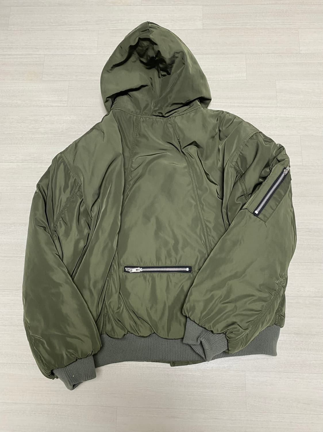 로어링라드 후드 셔링 ma-1 카키 상품이미지3