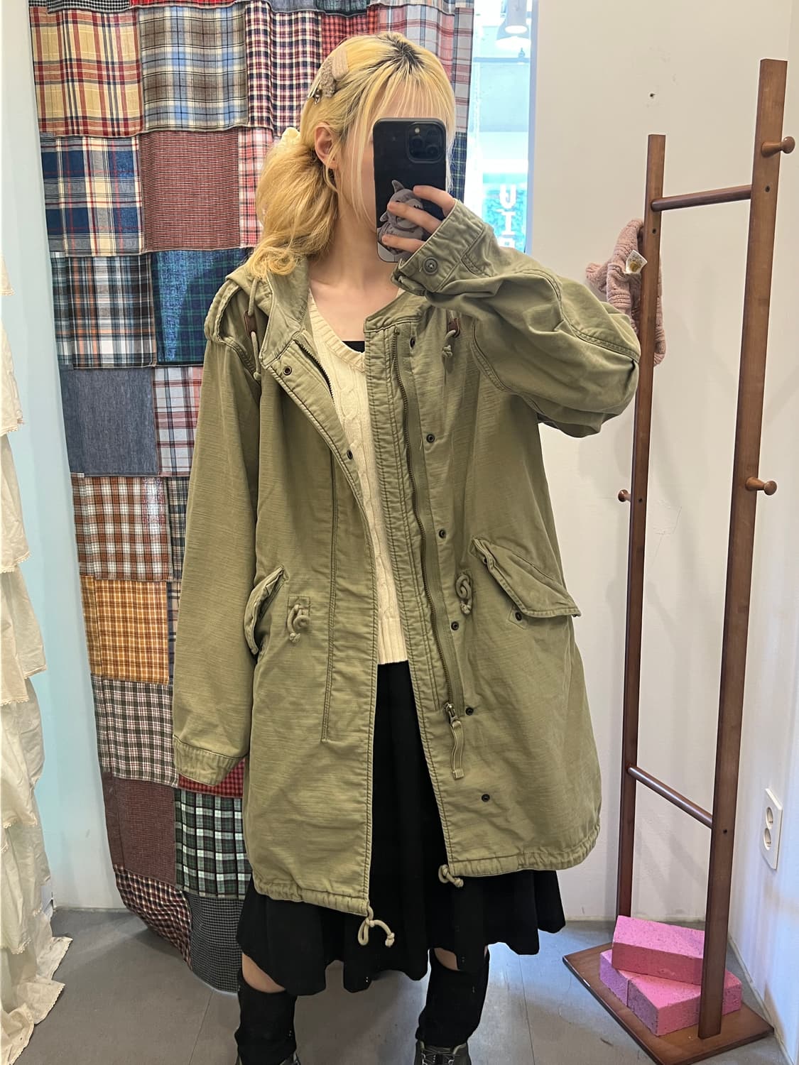 카키 오버 야상 자켓  상품이미지6