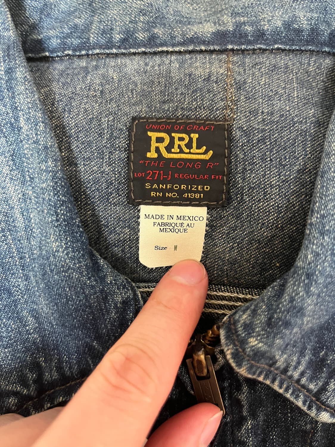 RRL 레이튼 인디고 데님 재킷 M사이즈 (새상품) 상품이미지2