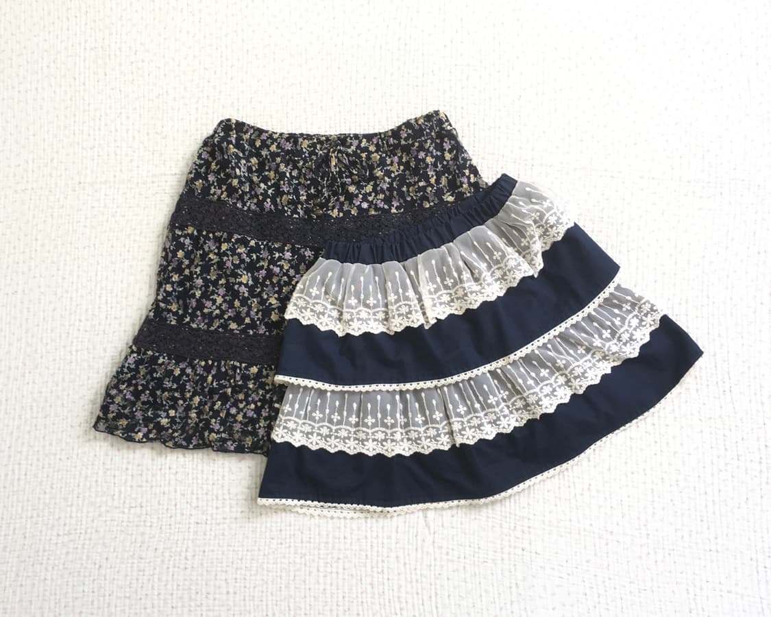  AXES FEMME 엑시즈팜/ 캉캉미니스커트 레이스 캉캉 스커트 네이비 상품이미지2