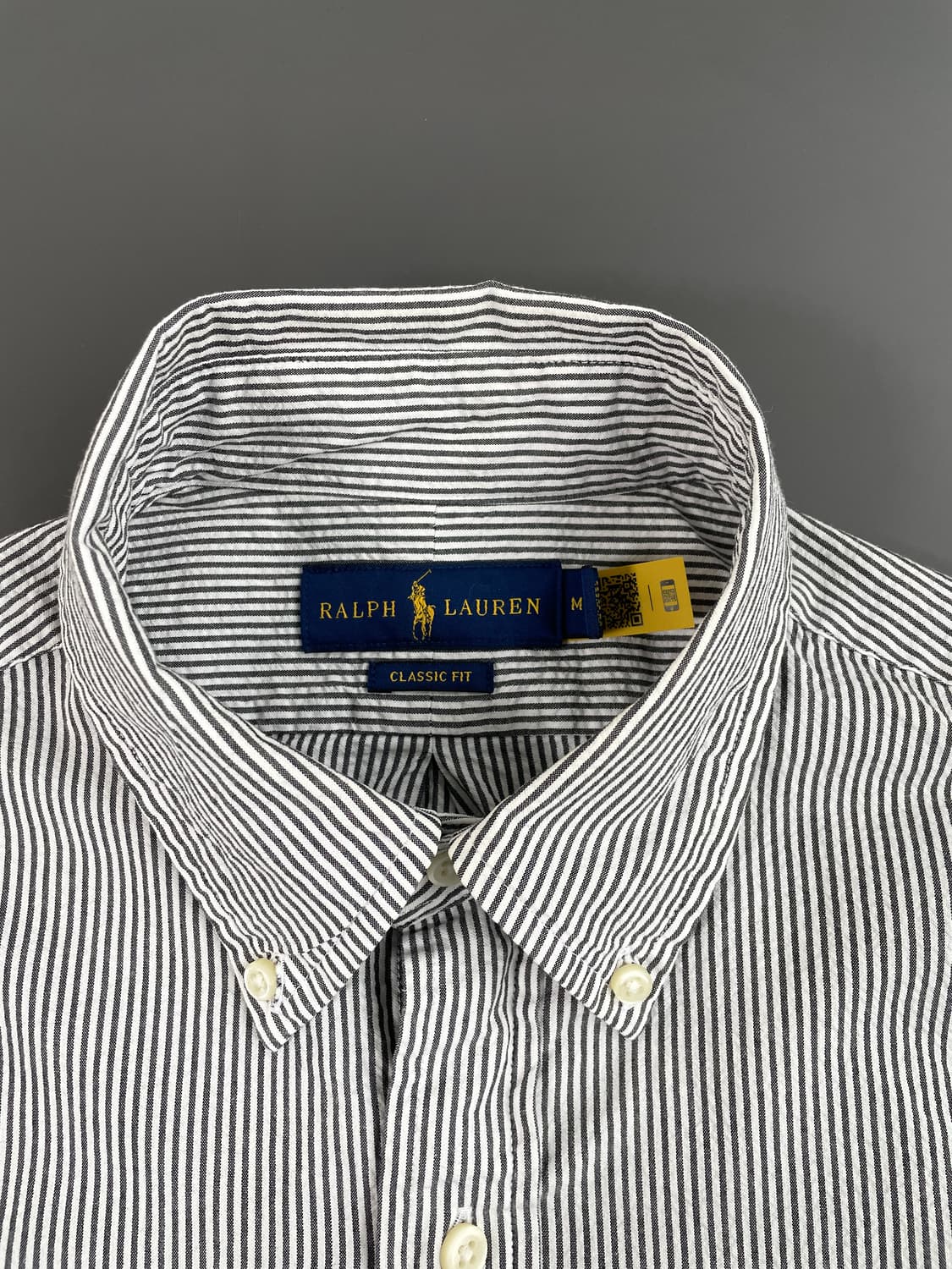 [M] 폴로 랄프로렌 시어서커 스트라이프 셔츠 클래식핏 QR 인증 상품이미지6