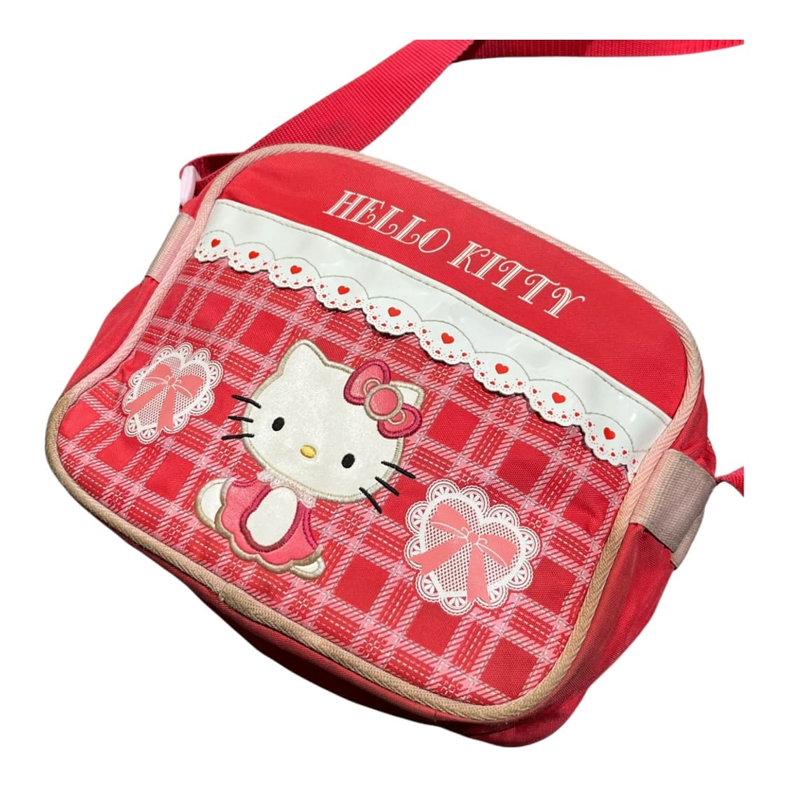 [HELLO KITTY] 헬로키티 러블리 체크 레터링 크로스백 상품이미지3