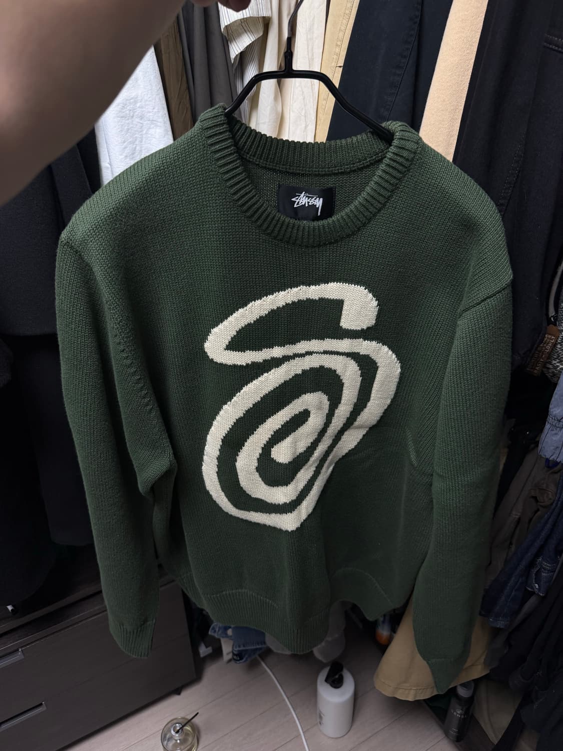 (XL)스투시 컬리 s스웨터 그린 상품이미지1