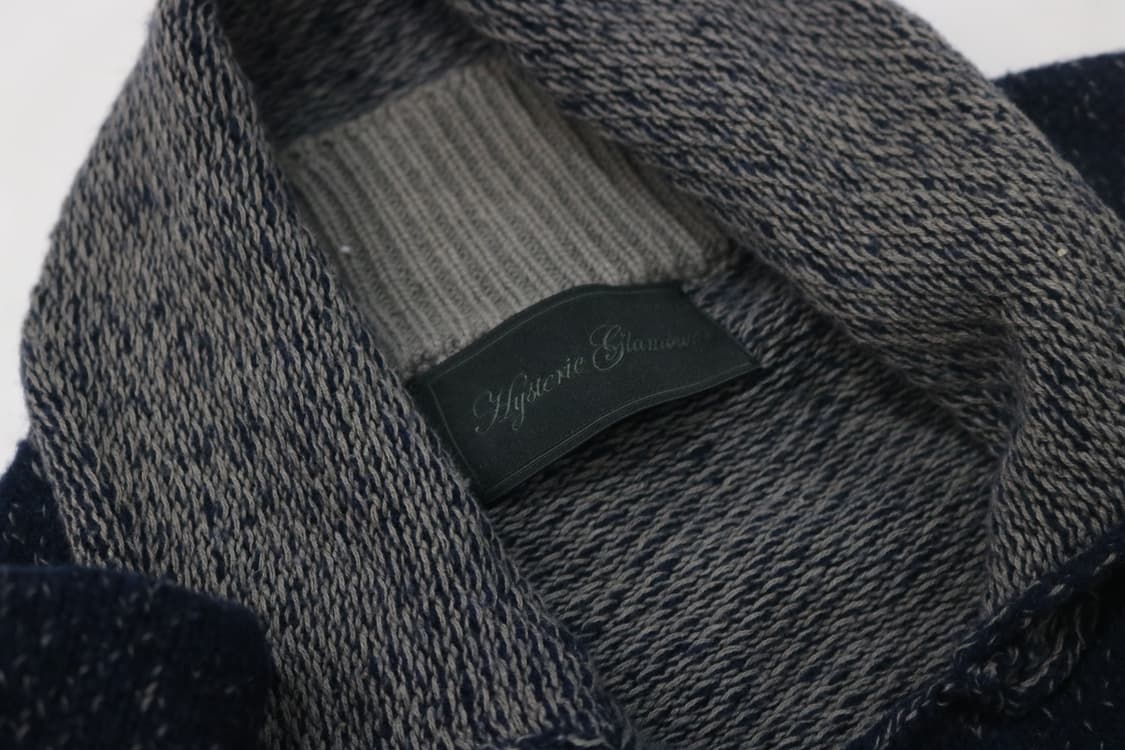 히스테릭글래머 백로고 자수 더블 브레스티드 쇼울 칼라 가디건 상품이미지9