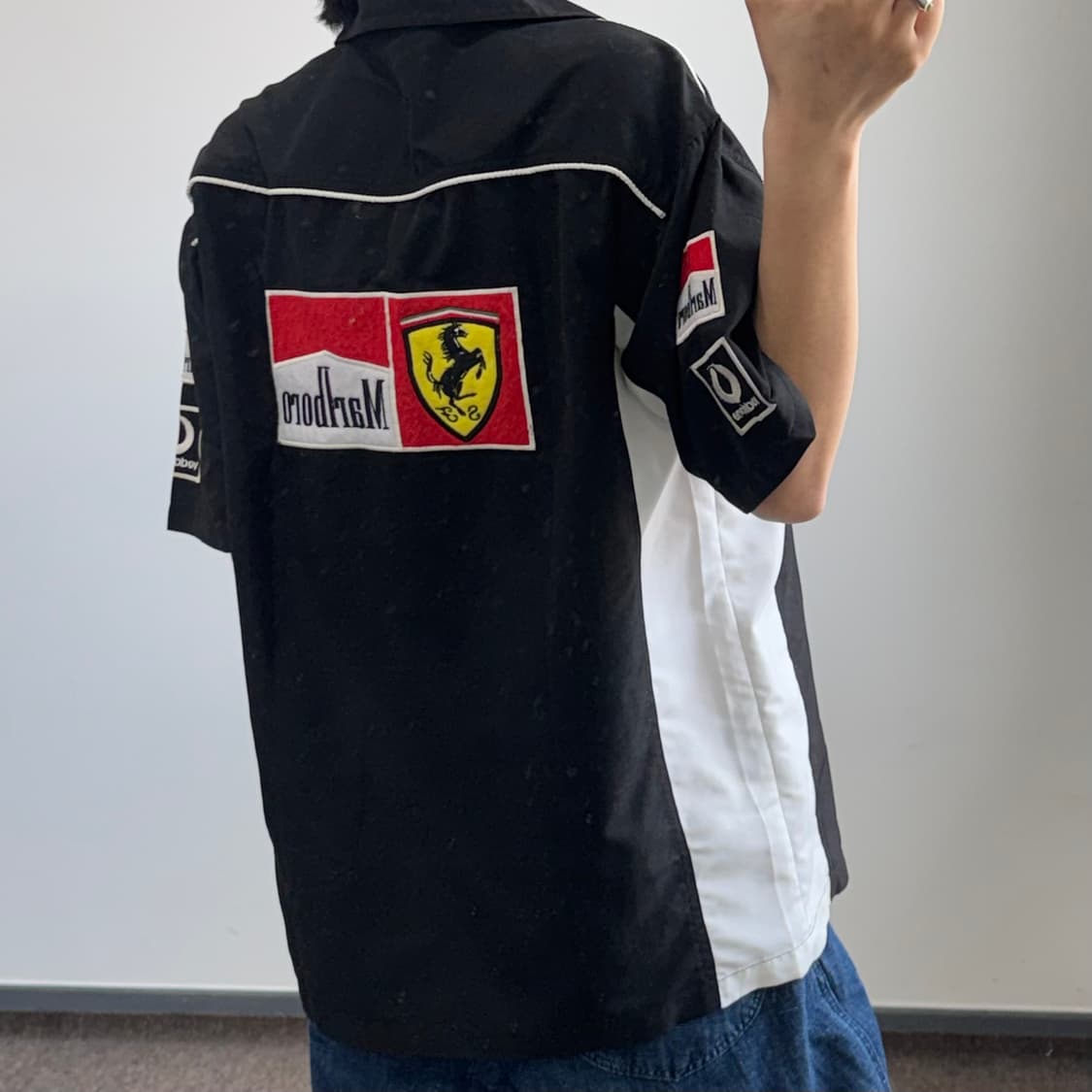 Ferrari 페라리 레이싱 블랙 배색 반팔 유니폼 상품이미지2