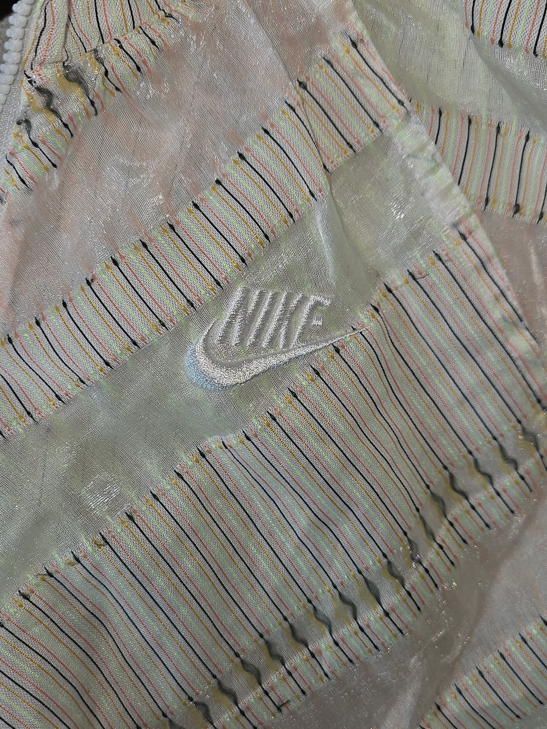 나이키 우먼스 리사이틀 시스루 린넨 바람막이 자켓 M 오버핏 (새상품) 상품이미지4