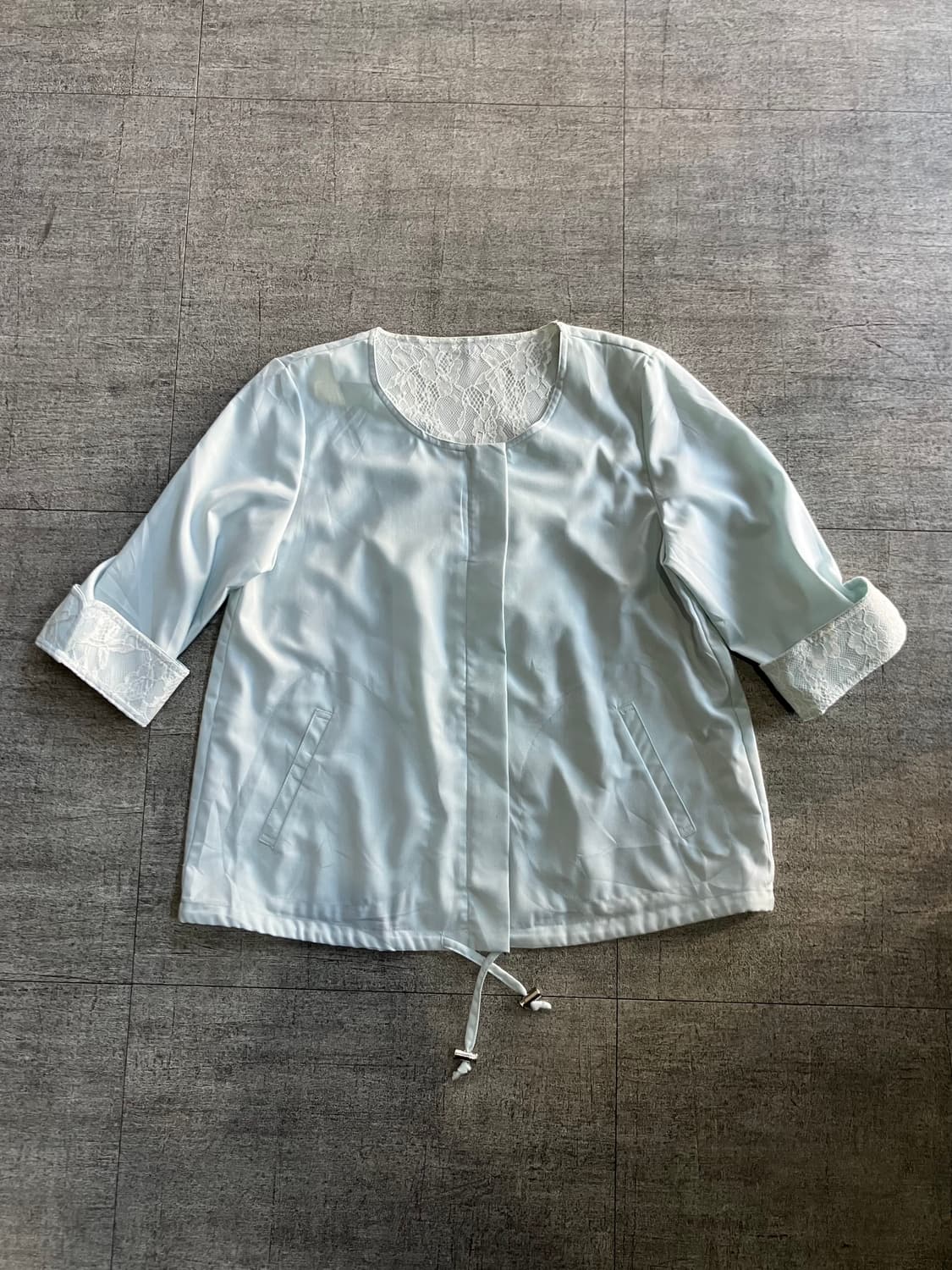 일본빈티지 Nn2 달천깔페어리 할메카지 프린세스 레이스 7부반팔자켓민트 상품이미지1