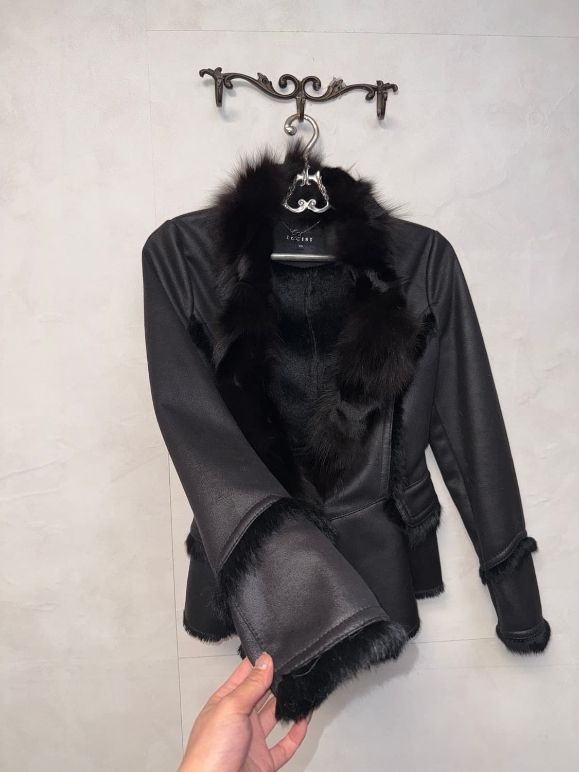 Egoist black rabbit & fox fur mustang 상품이미지4