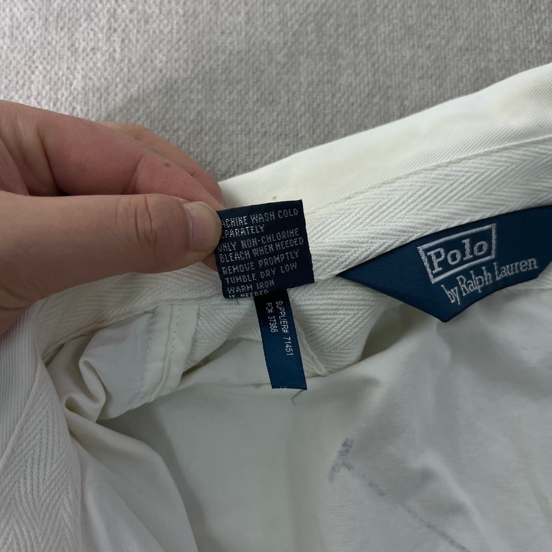 100 폴로랄프로렌 빅포니 성조기 화이트 블루종 자켓 상품이미지7