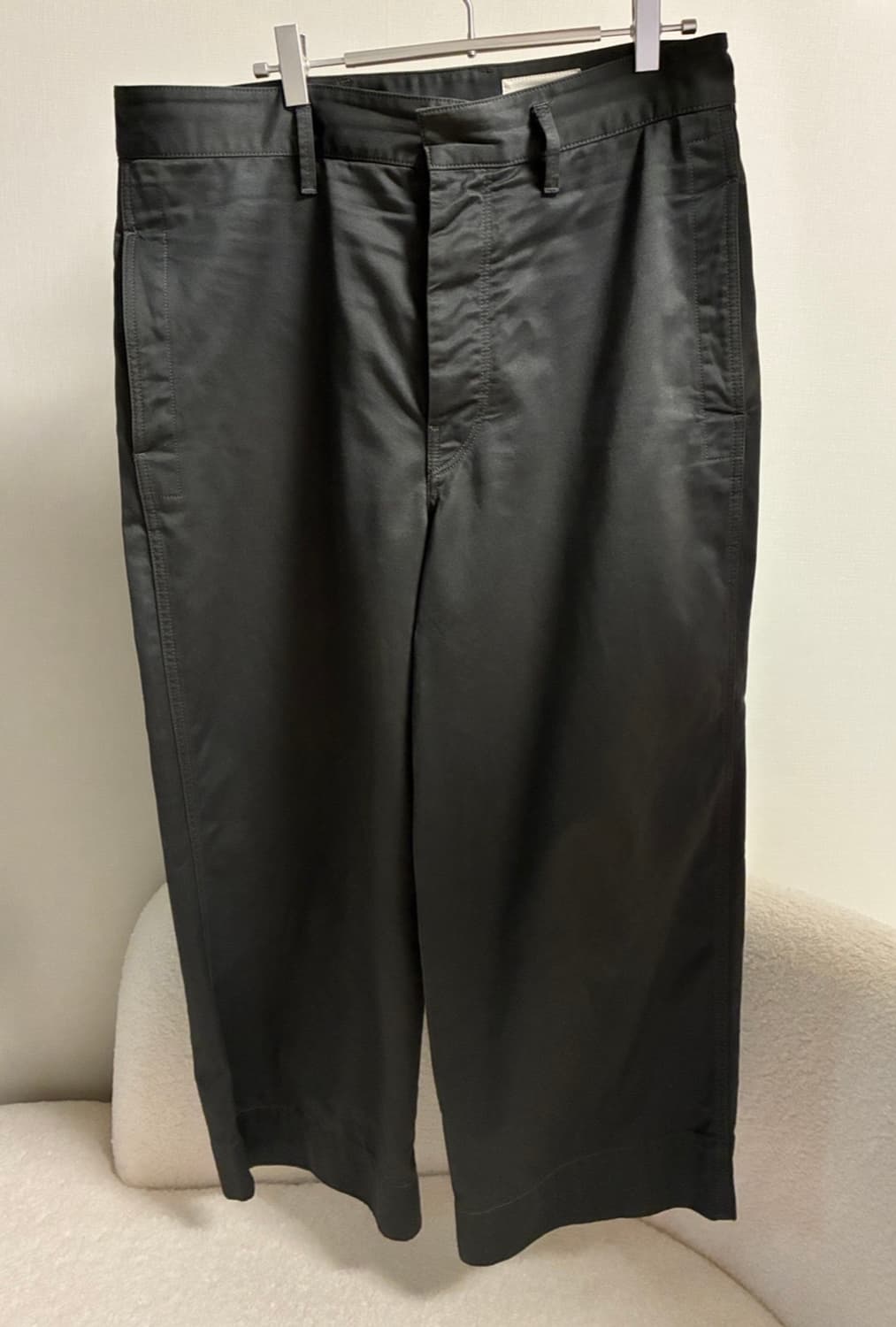 LEMAIRE 르메르 다크그린 와이드 팬츠 상품이미지1