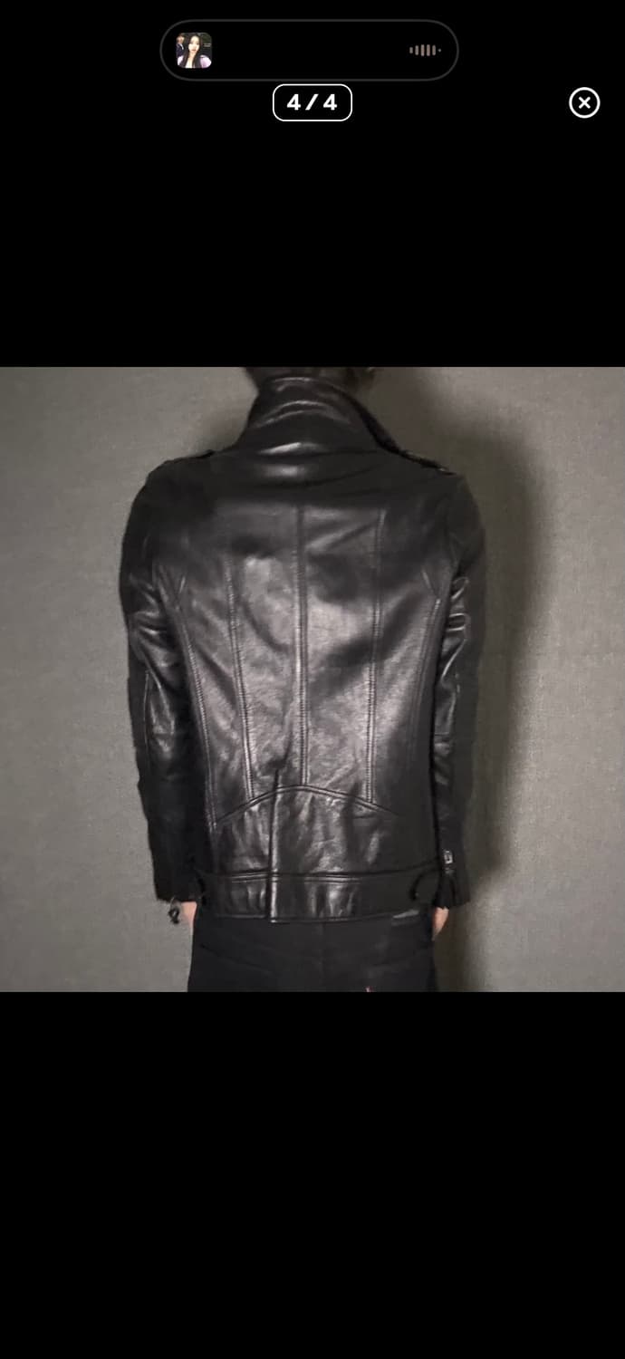 lamb skin black leather jacket 상품이미지4