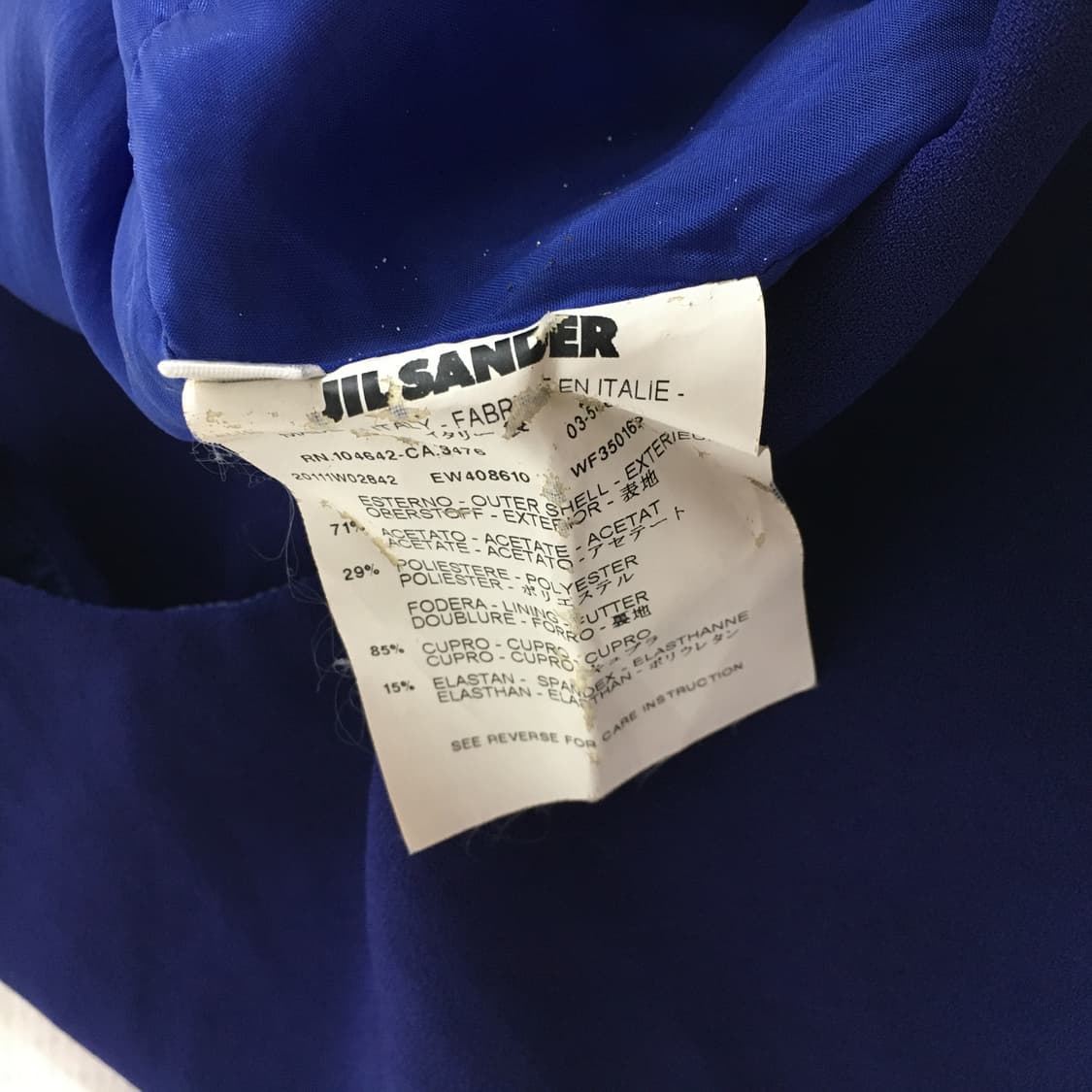jil sander by raf simons 클라인 블루 원피스 상품이미지7