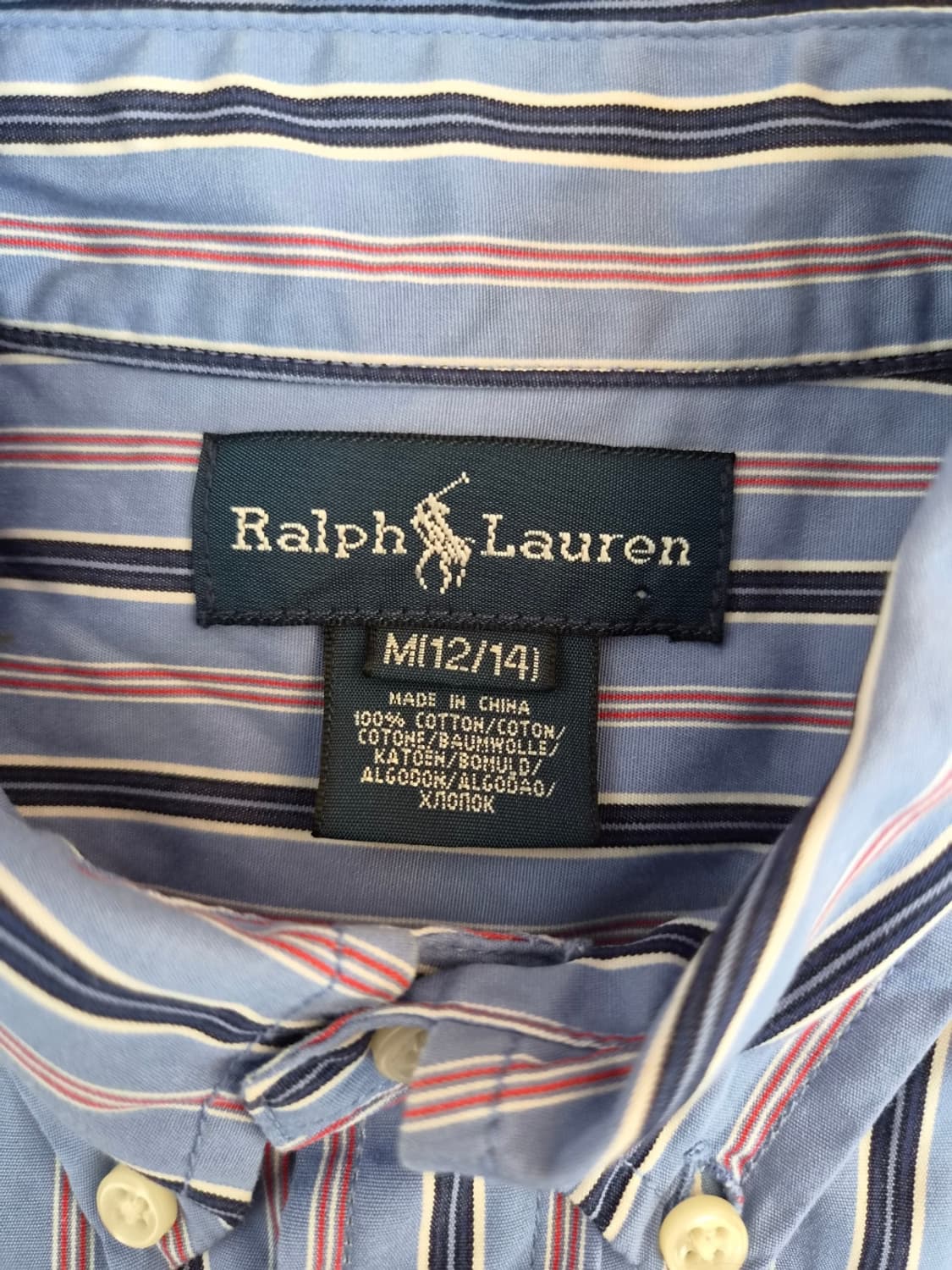랄프로렌폴로 키즈 스트라이프코튼셔츠 M사이즈 상품이미지7