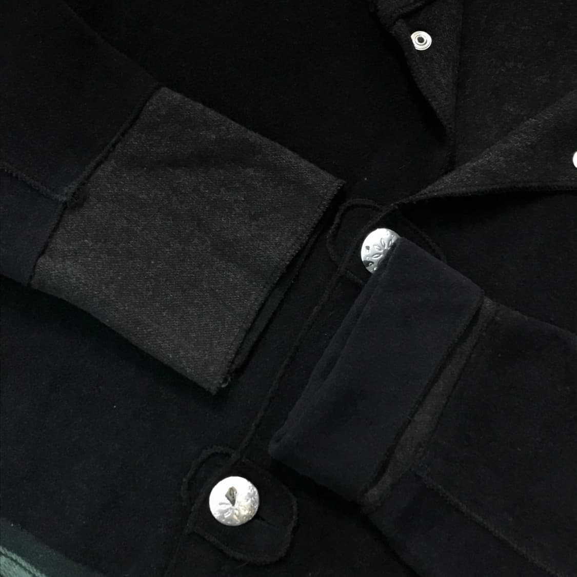 UK VTG 영국 빈티지 네이비 컬러링 후드 싱글 코트 여성 오버핏 상품이미지6