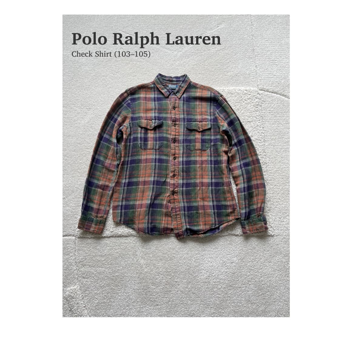 폴로 랄프로렌 밀리터리 체크 셔츠 (103-105) 상품이미지1