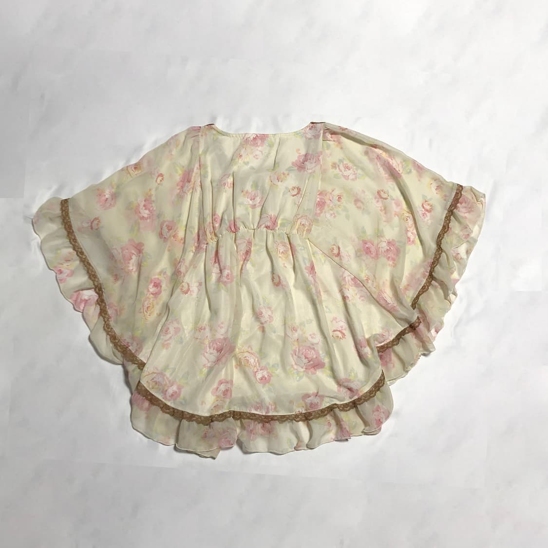 deary 꽃무늬 케이프 블라우스 상품이미지4