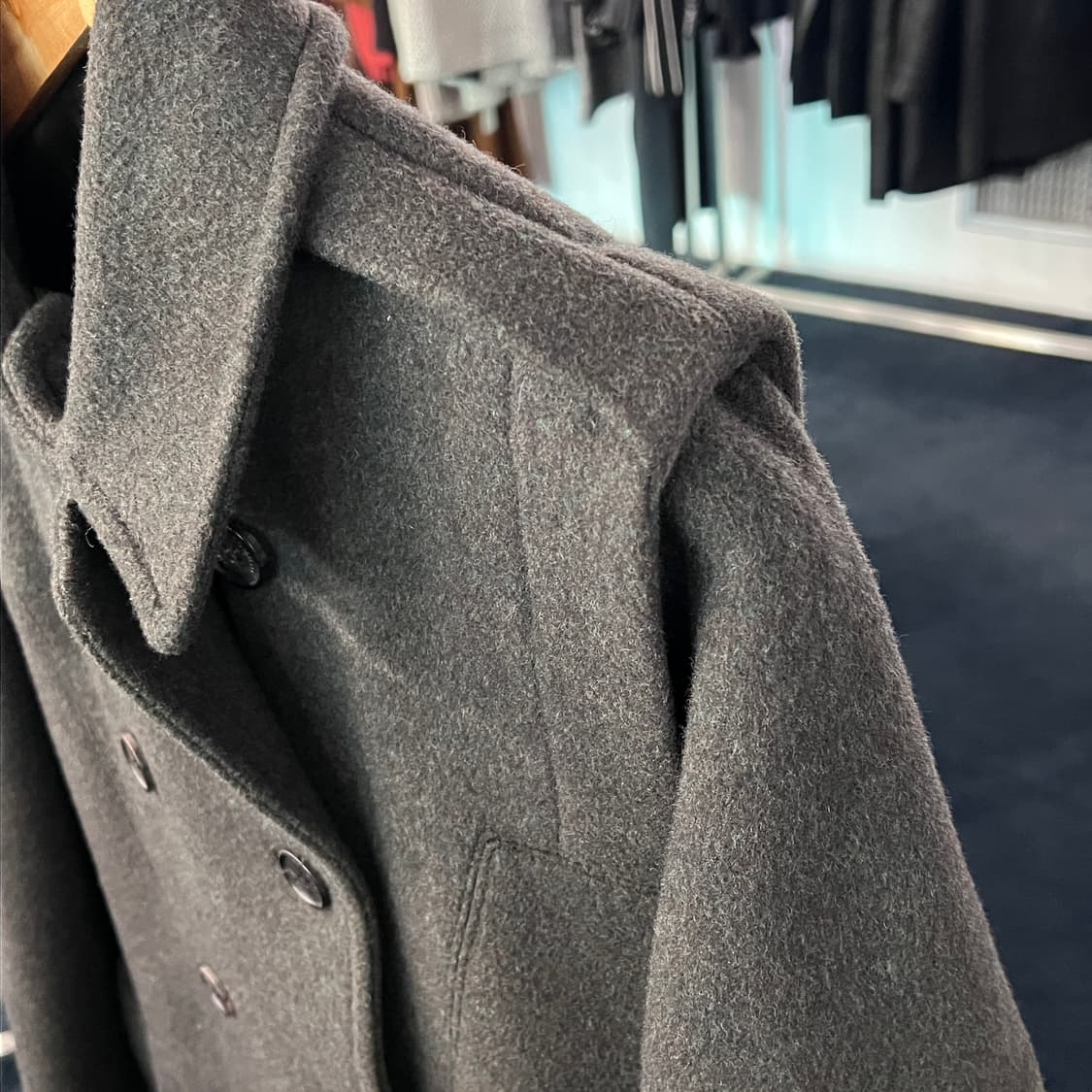 [55] TOMBOY 톰보이 앙고라 더블 브레스티드코트 상품이미지3