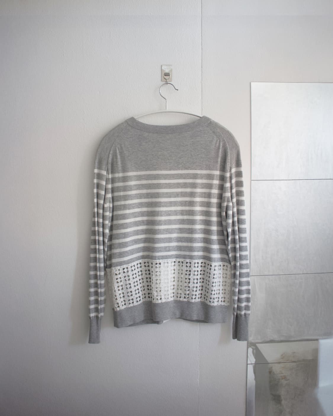 net pocket stripe cardigan 상품이미지2