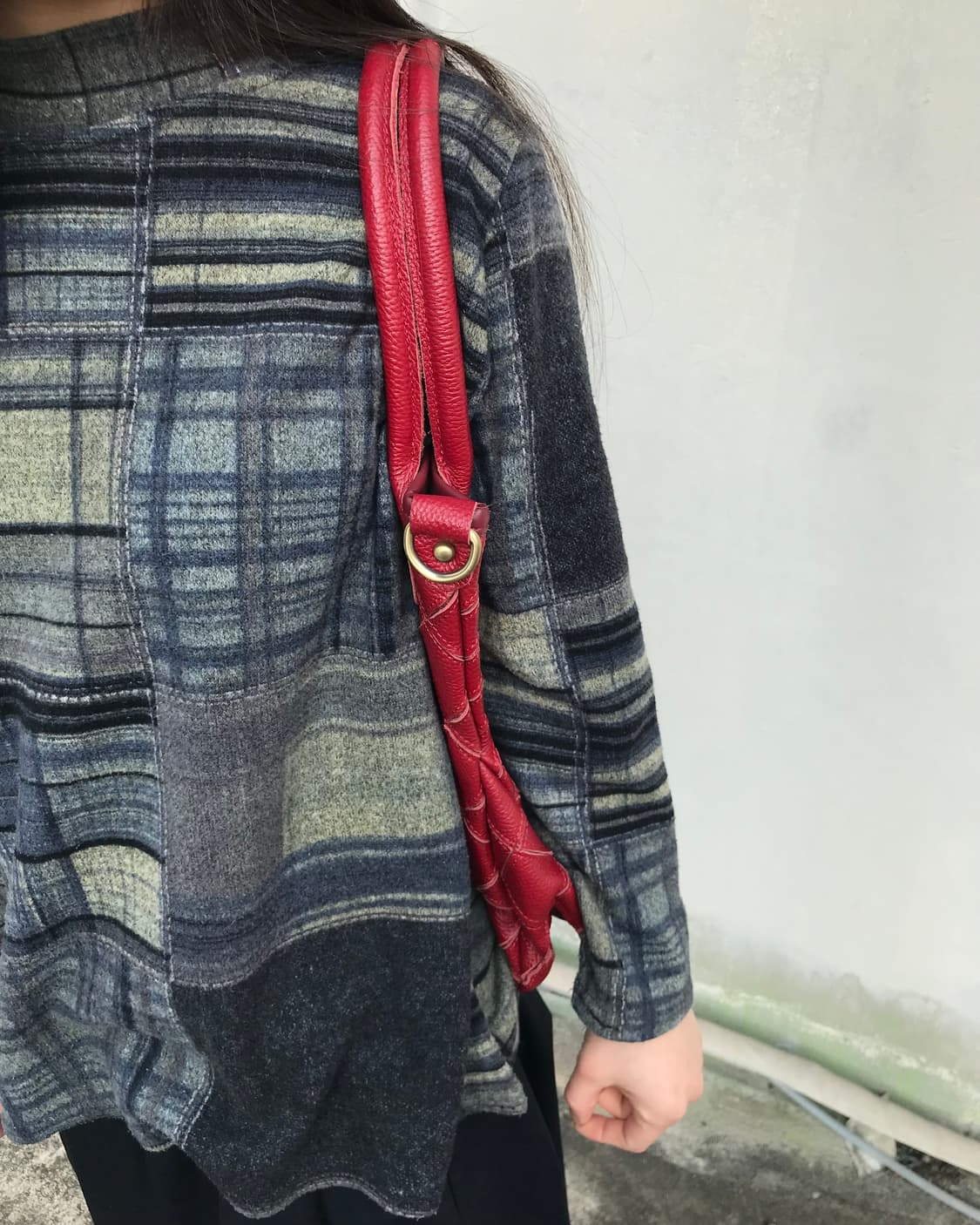 패치워크 체크 니트  상품이미지6