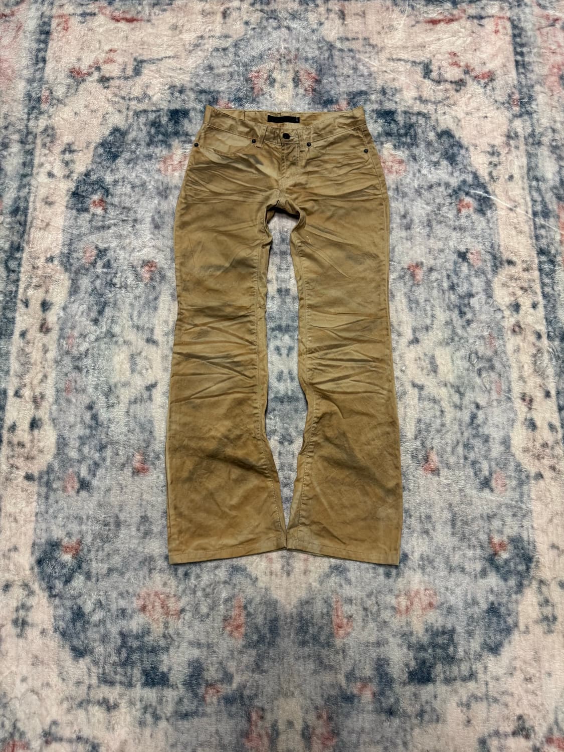 Fuga 00s beige whisker boot cut pants 상품이미지2