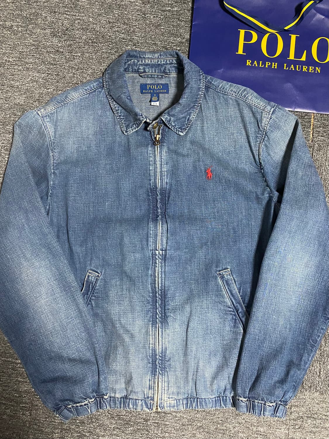급처 24년 구매 폴로 베이포트 인디고 가먼트다이 데님 자켓 상품이미지7