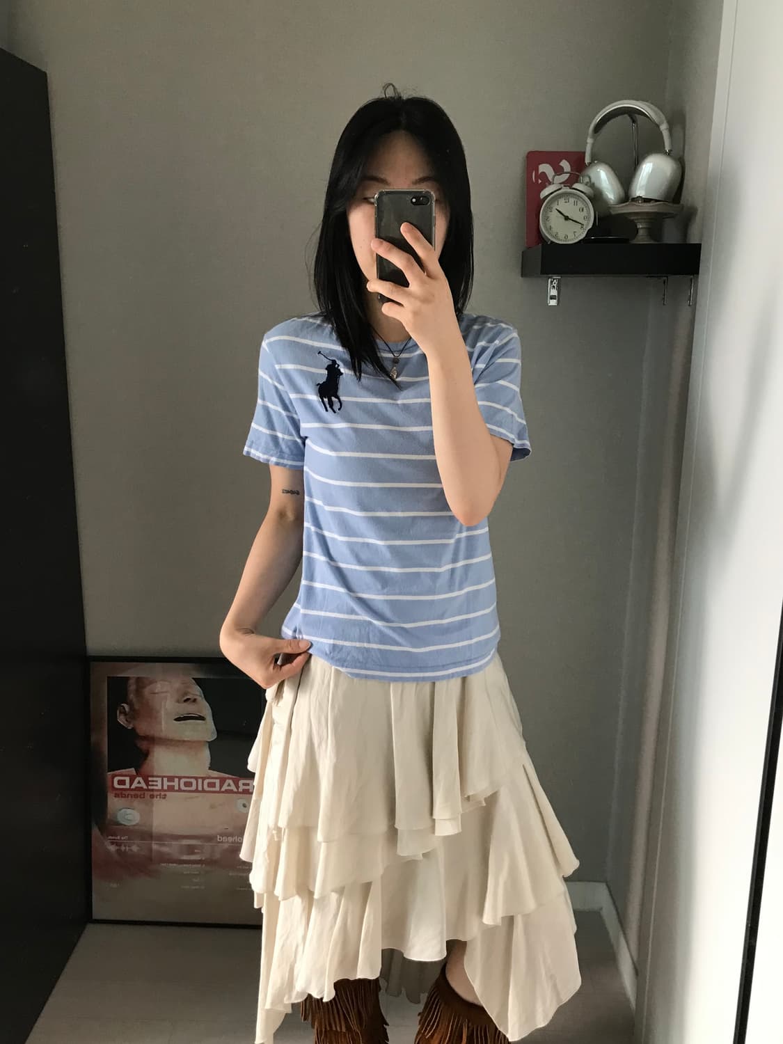 폴로 랄프로렌 빅포니로고 스트라이프 반팔티 상품이미지3
