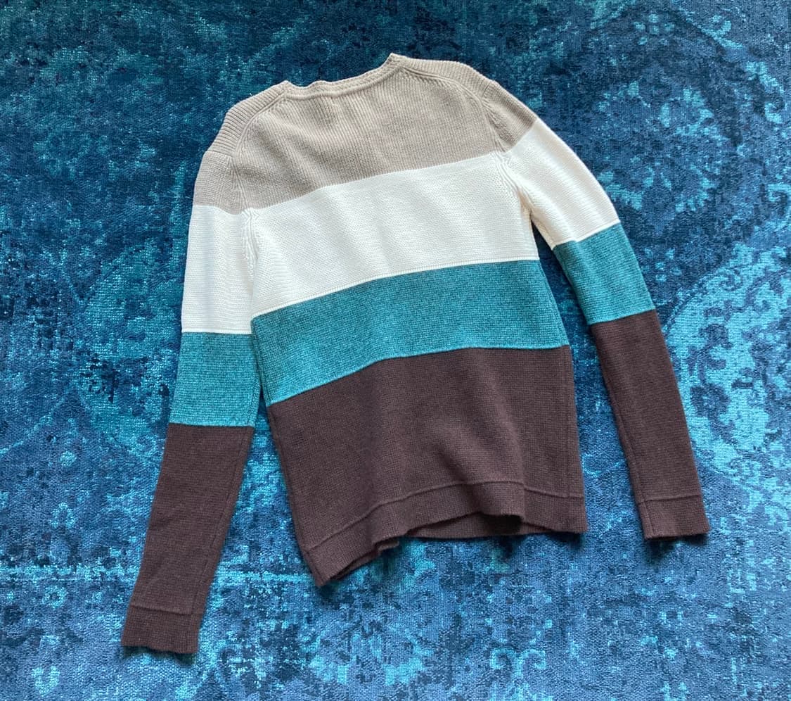 타임옴므 울 야크 혼방 컬러블록 니트 (100 size) 상품이미지7