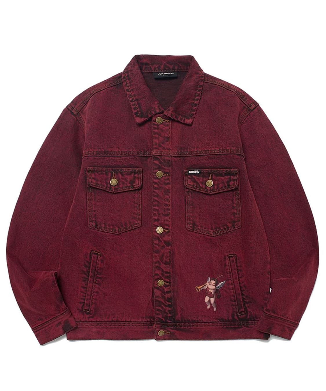 위캔더스 ANGEL TRUCKER 엔젤 자켓 레드 XL 상품이미지2