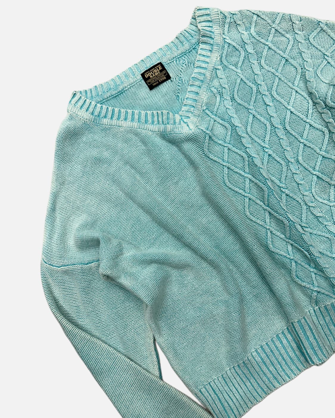 washed blue crop knit 상품이미지3
