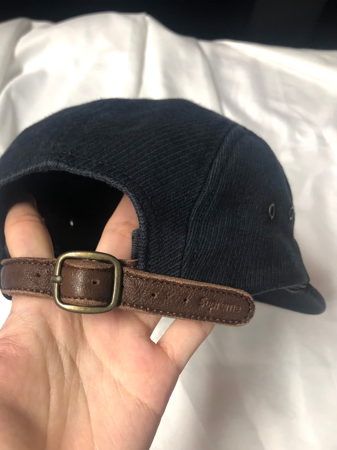 슈프림 캠프캡 네이비 상품이미지2