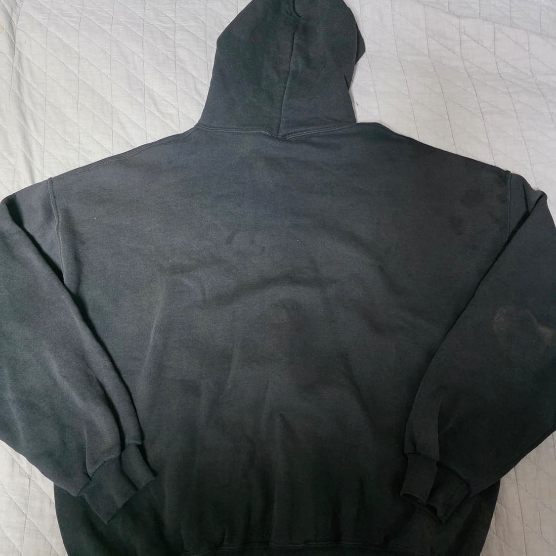 [XL] 90s 빈티지 러셀 애슬레틱 후드집업 블랙 트래쉬드 상품이미지5
