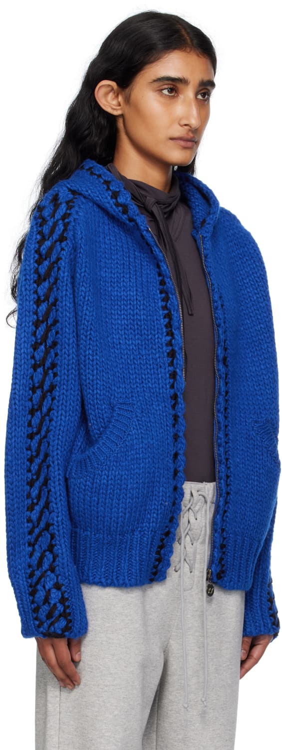 오픈와이와이 스티치 니트 후드 집업 상품이미지2