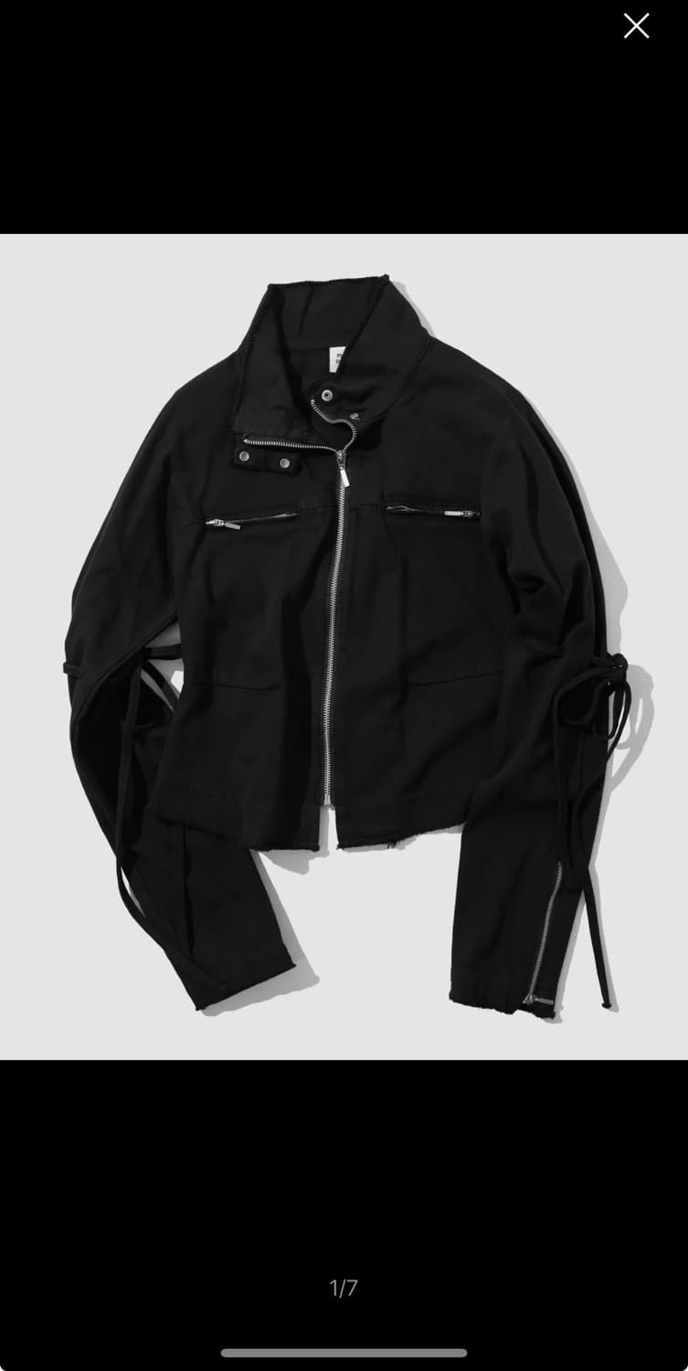 플레이스 스튜디오 데미지 빈티지 워싱 스트링 라인 코튼 집업 자켓 상품이미지1