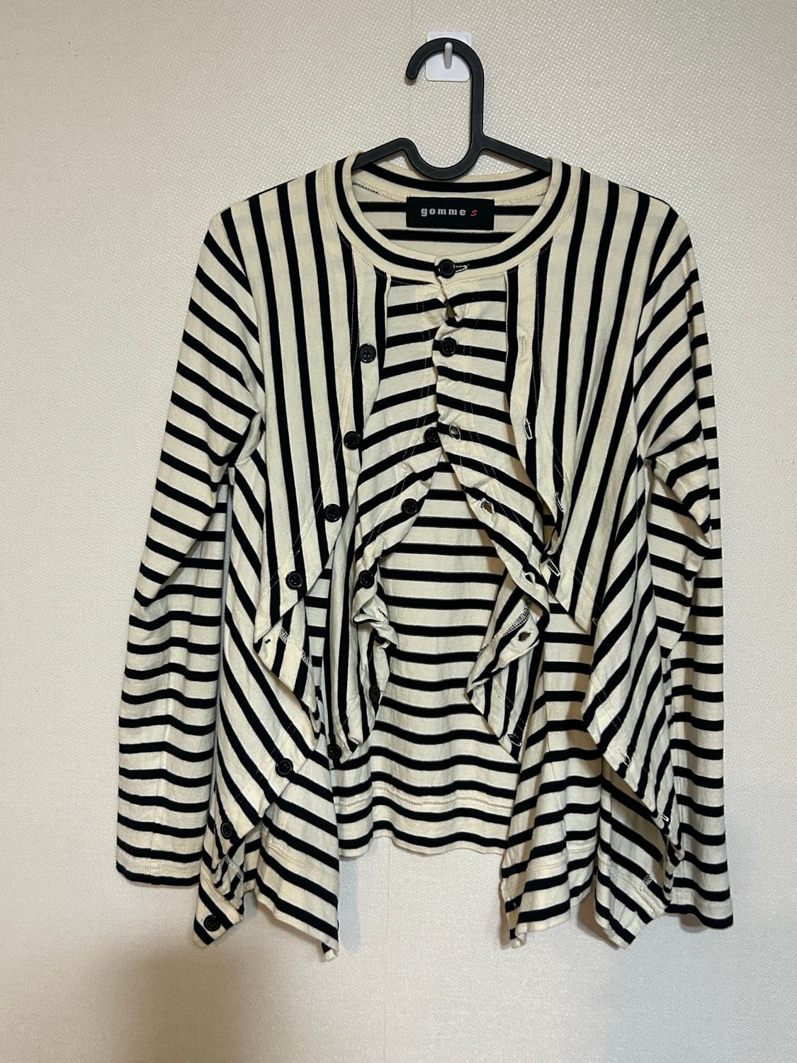 gomme 고무 스트라이프 가디건 M 상품이미지4