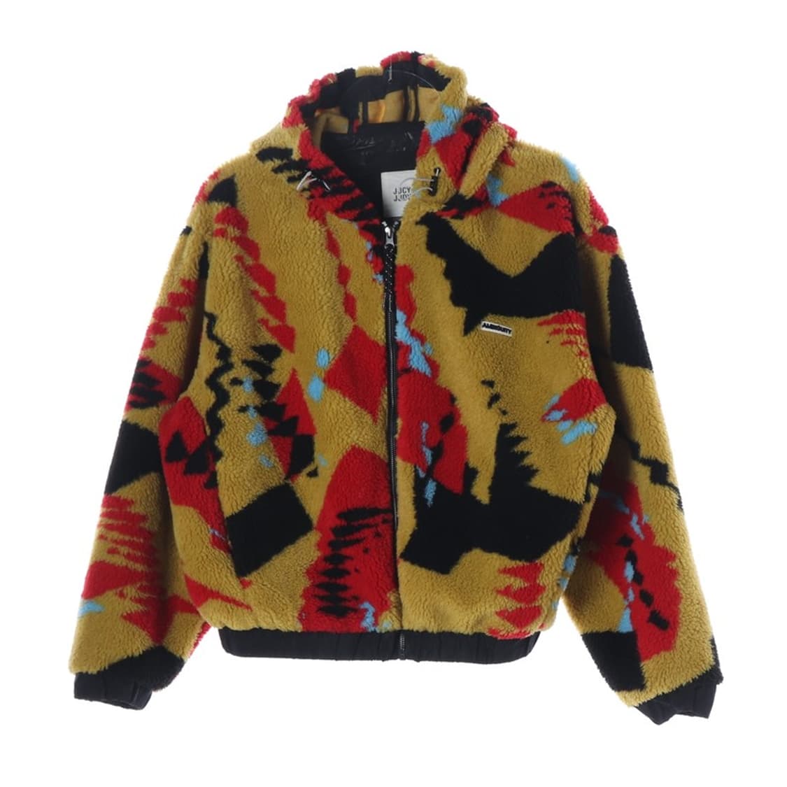 쥬시쥬디 멀티 컬러 배색 그래픽 덤블 후드 자켓 상품이미지1