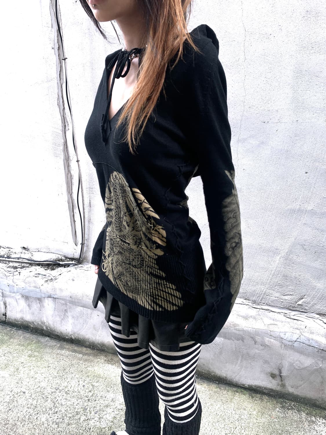 Ed Hardy oriental detail slim fit hoodie 상품이미지4