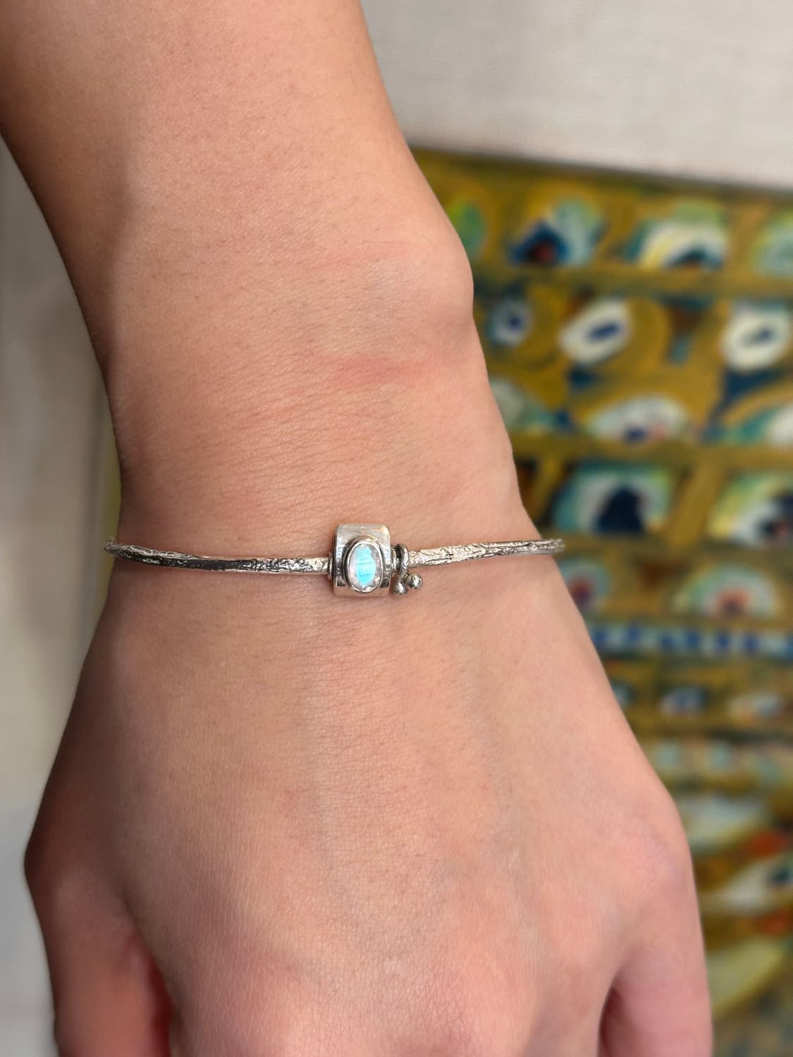 Musta moonstone 925silver bangle 상품이미지6