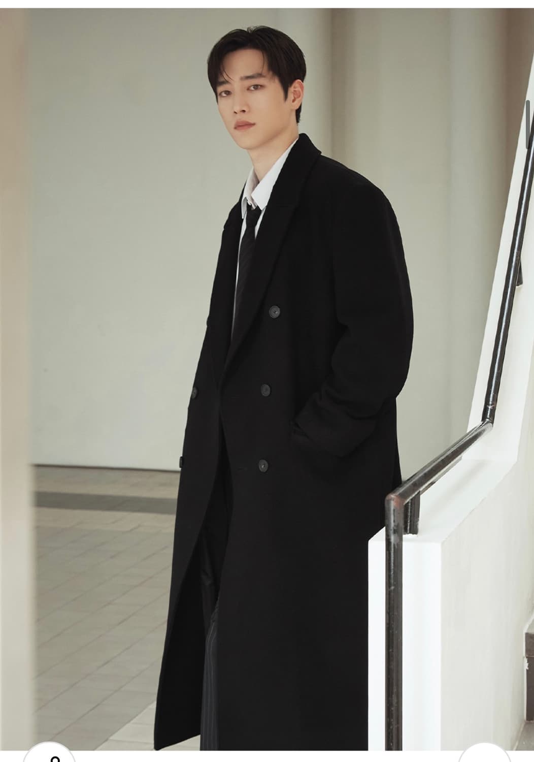 (새상품)(XL) 드로우핏 프리미어 울 맥시 더블 체스터 코트 상품이미지5