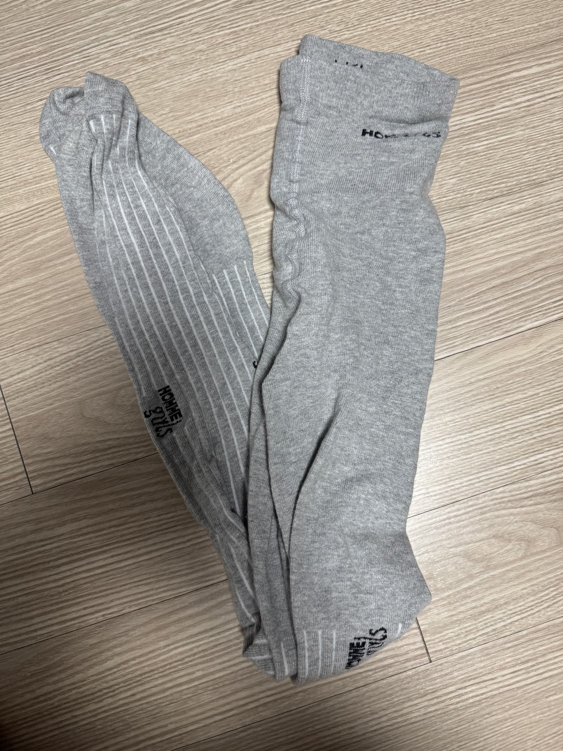 HOMME GIRLS 옴므걸스  HG 로고 타이즈 스타킹 그레이 상품이미지5