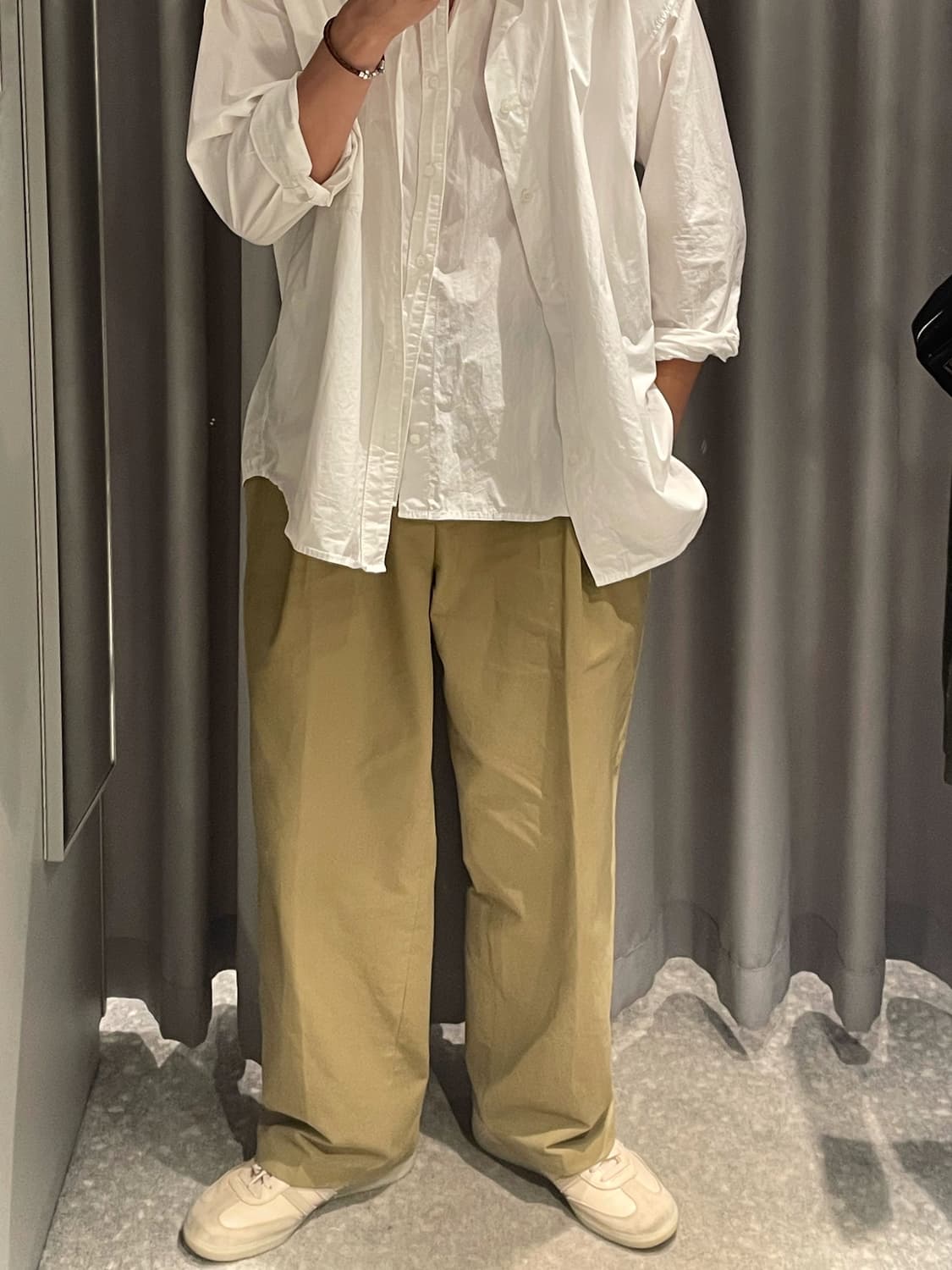 레어뷰 rareview 한섬 eql 더블 레이어어드 화이트 셔츠 L 상품이미지5