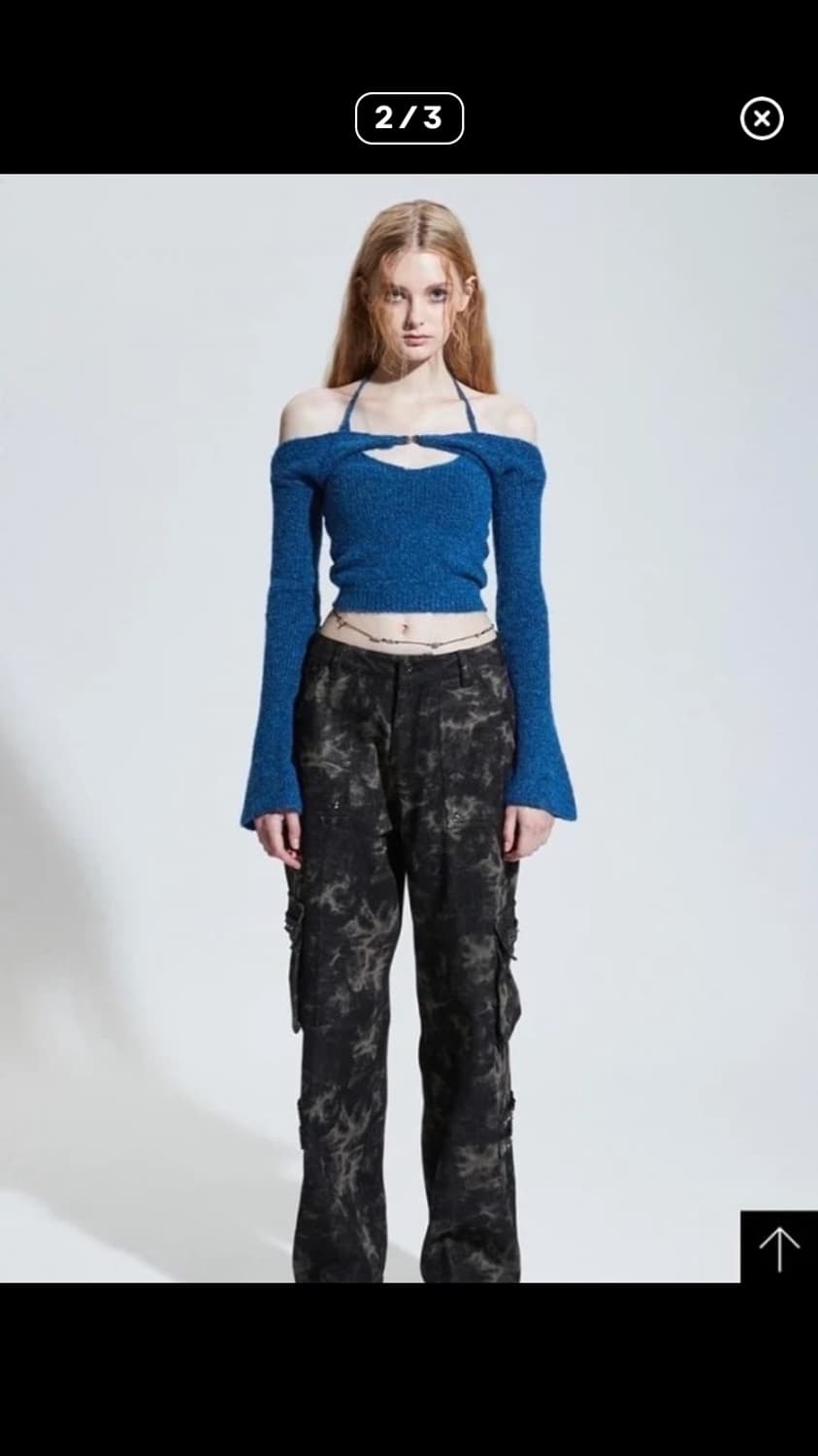 페인오어플레저 볼레로 세트 블루 세이렌 탑 상품이미지3