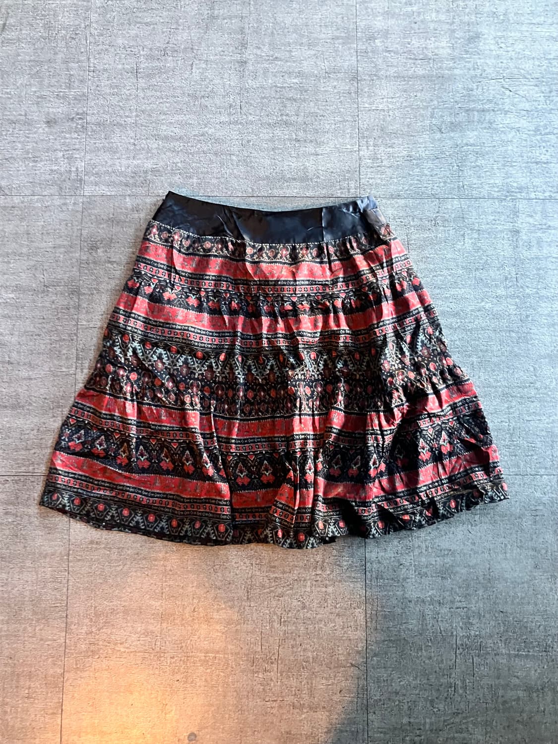 일본빈티지 오리엔탈보헤미안 동양풍 미디스커트 상품이미지1