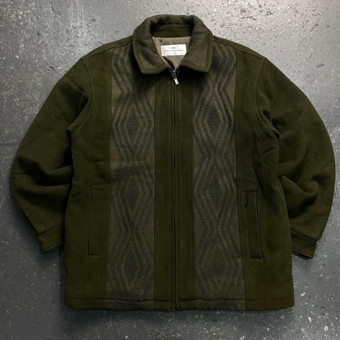 100 90s 발렌시아가 패턴 모직 자켓  상품이미지1